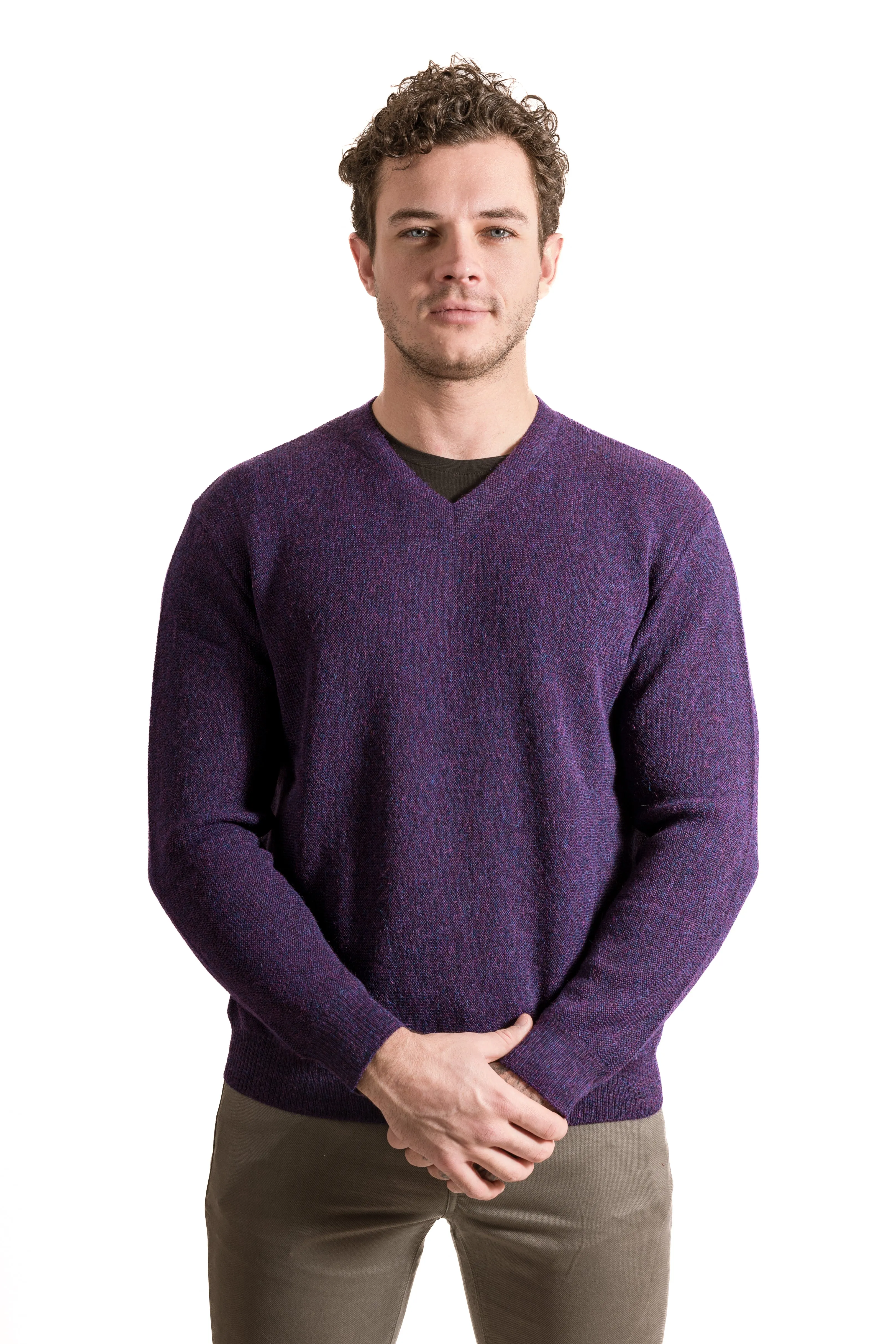 Alta Alpaca V Neck Alpaca Sweater PS266