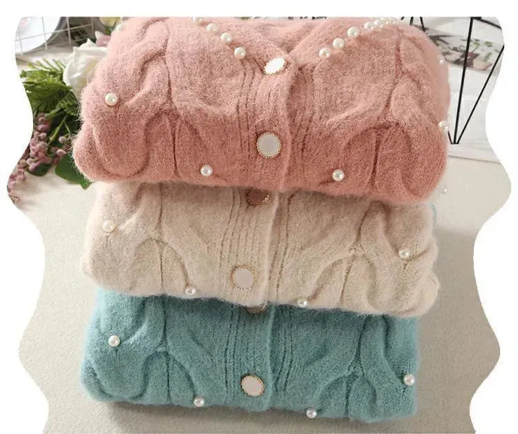 Beaded Casual Women Cardigan Sweaters