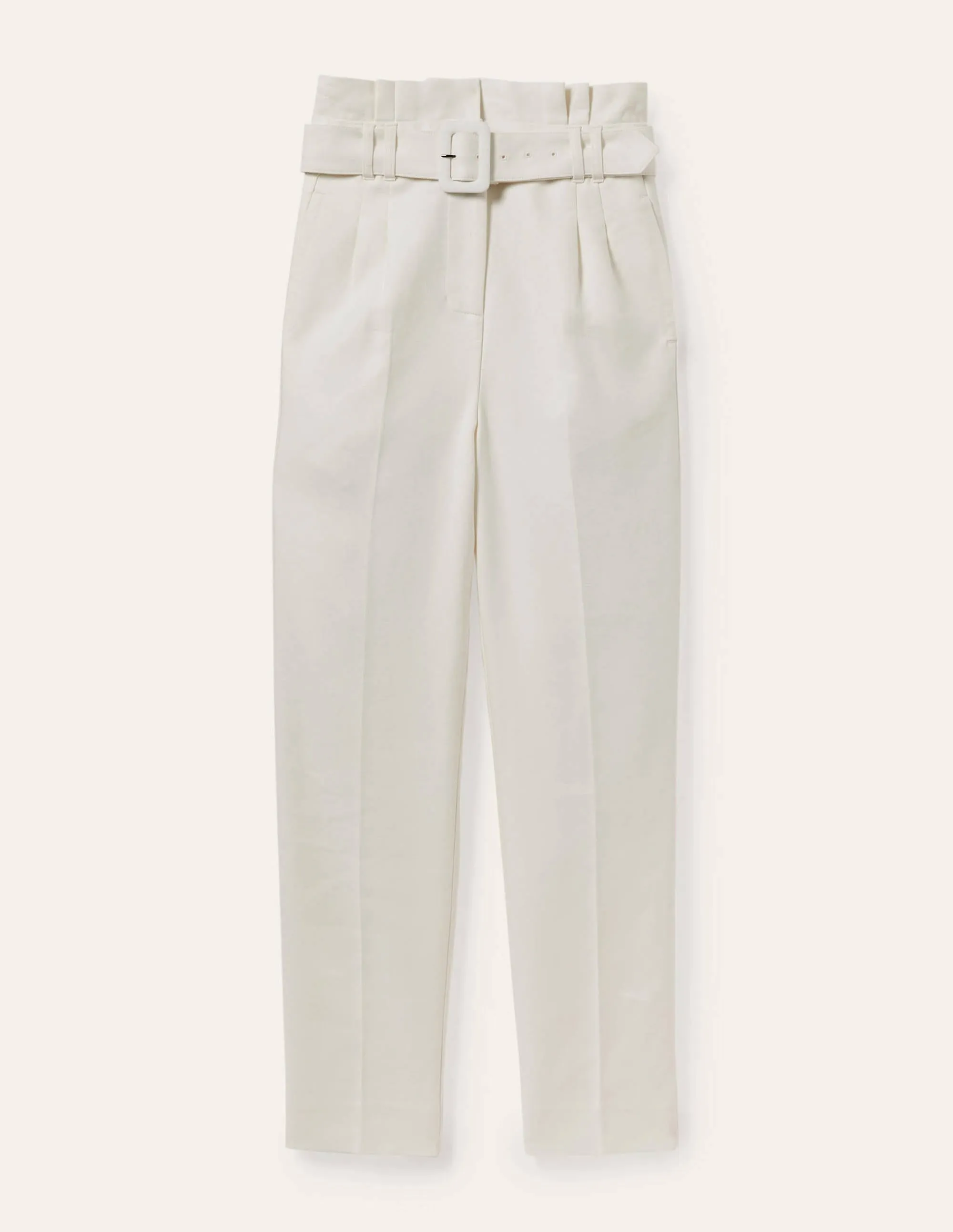 Carrie Paperbag Trousers-Ivory