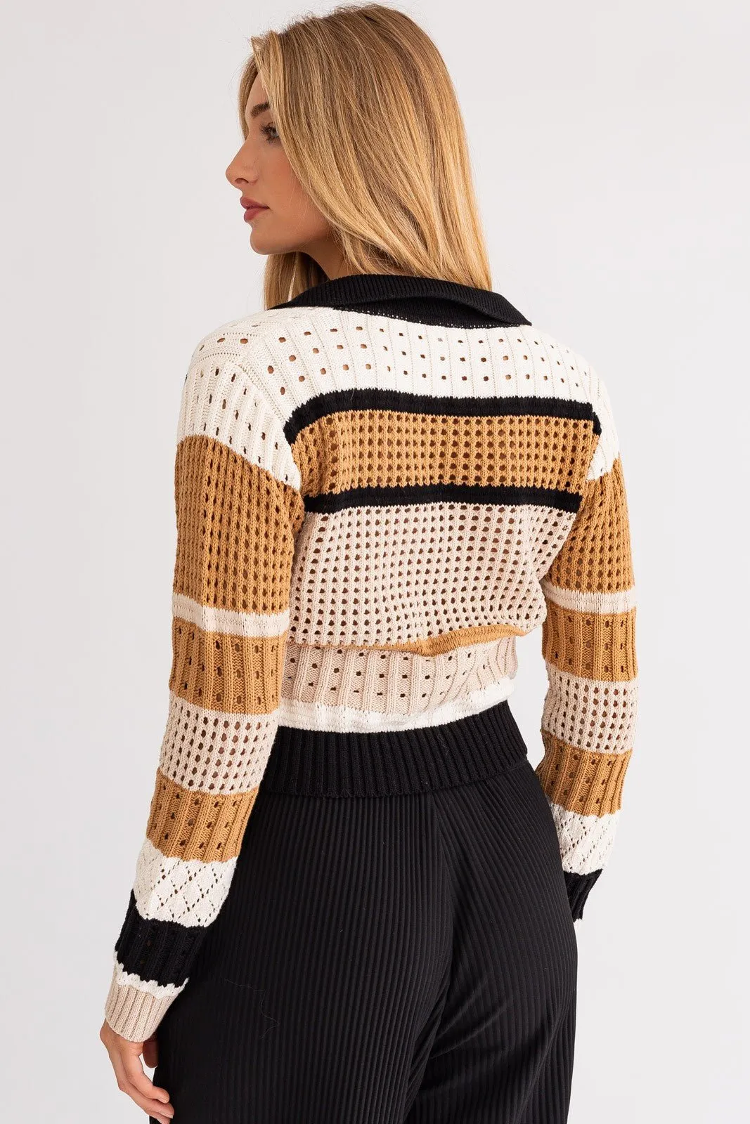 Collared V-Neck Sweater