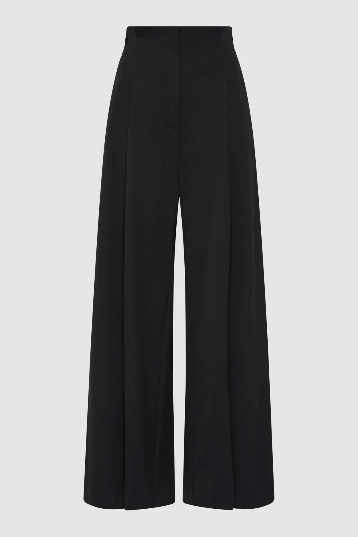 Cotton Paperbag Waist Trousers - Black