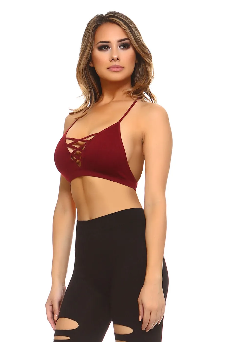 Cross The Line Ribbed Bralette