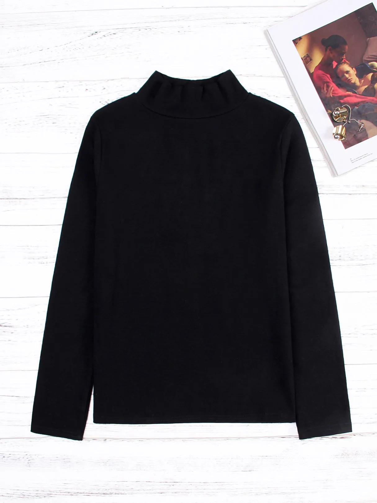 Custom High-Neck Long Sleeved Top