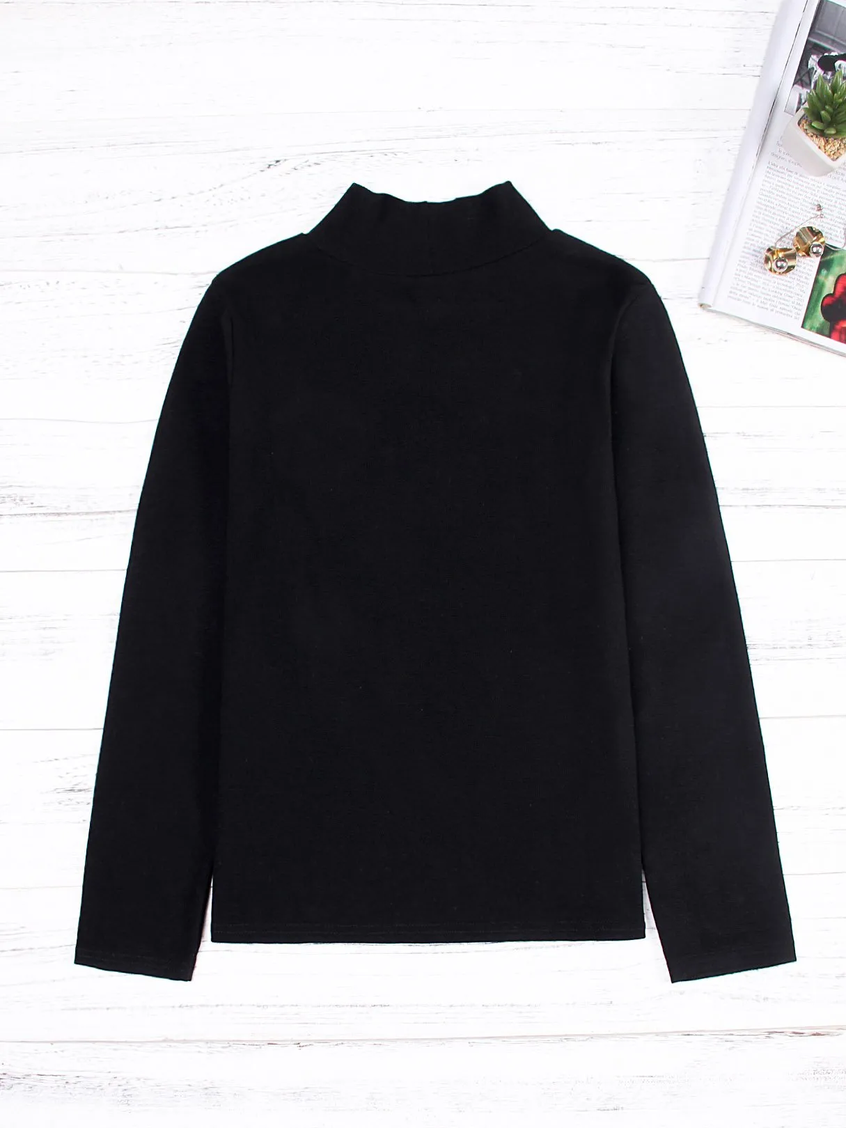 Custom High-Neck Long Sleeved Top