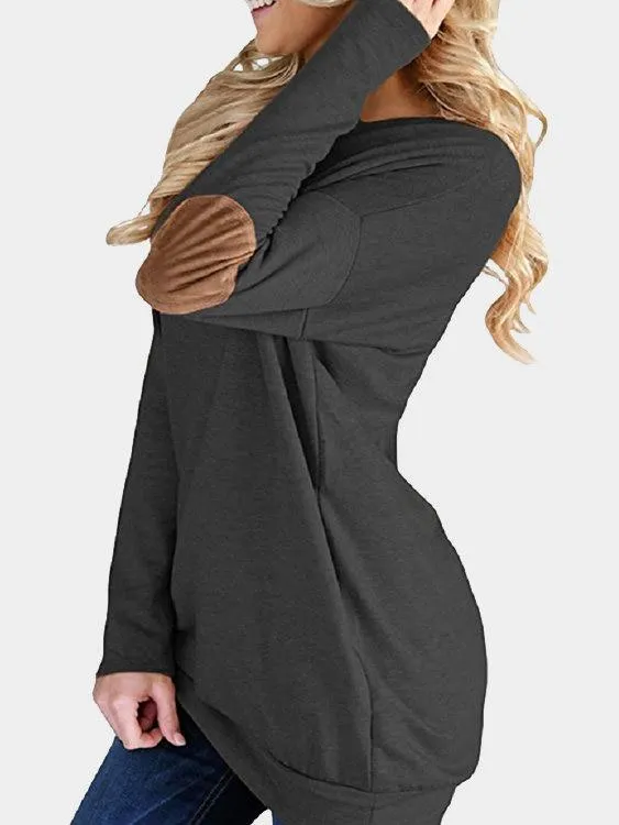 Custom Round Neck Plain Long Sleeve Top