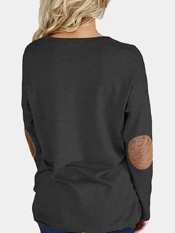 Custom Round Neck Plain Long Sleeve Top