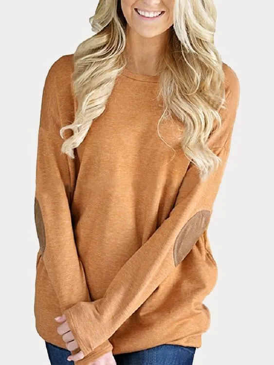 Custom Round Neck Plain Long Sleeve Top