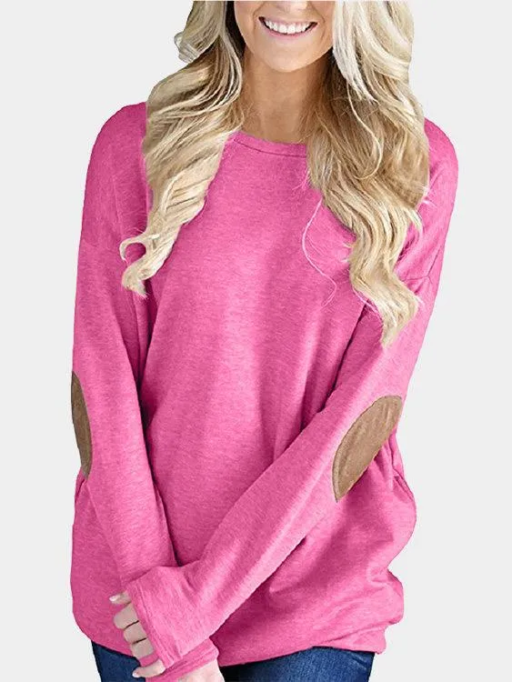 Custom Round Neck Plain Long Sleeve Top