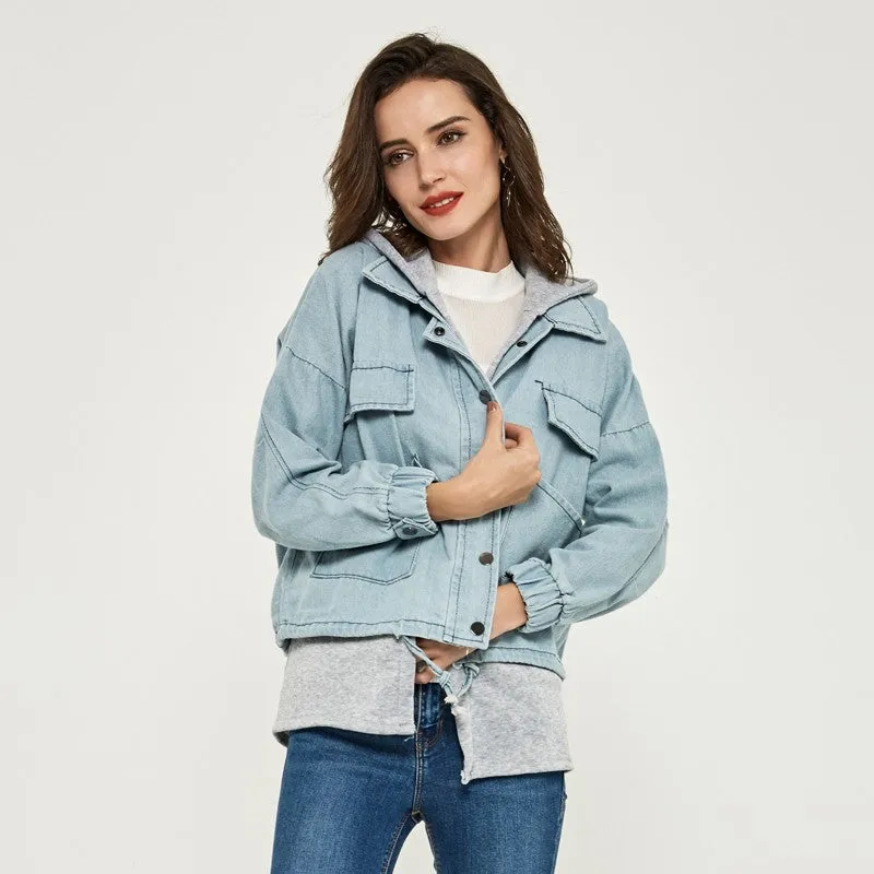 Denim Jacket With Hood