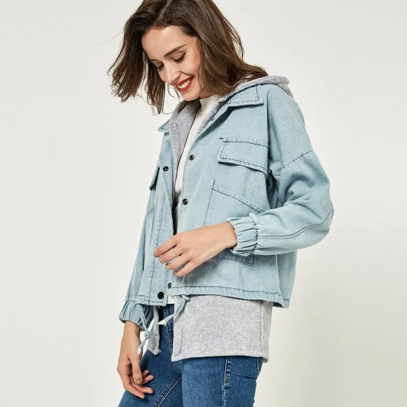 Denim Jacket With Hood