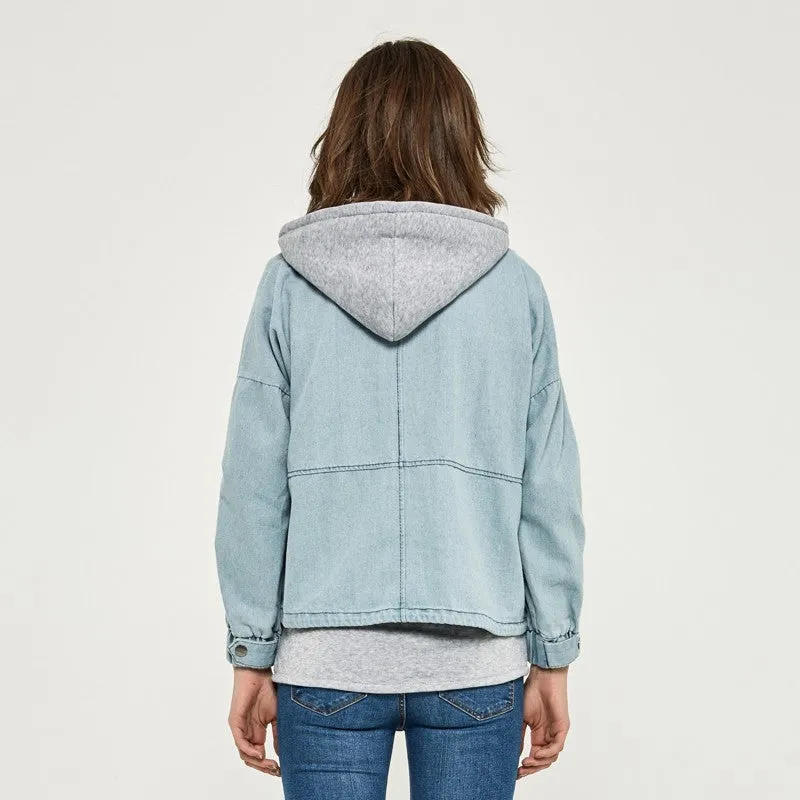 Denim Jacket With Hood