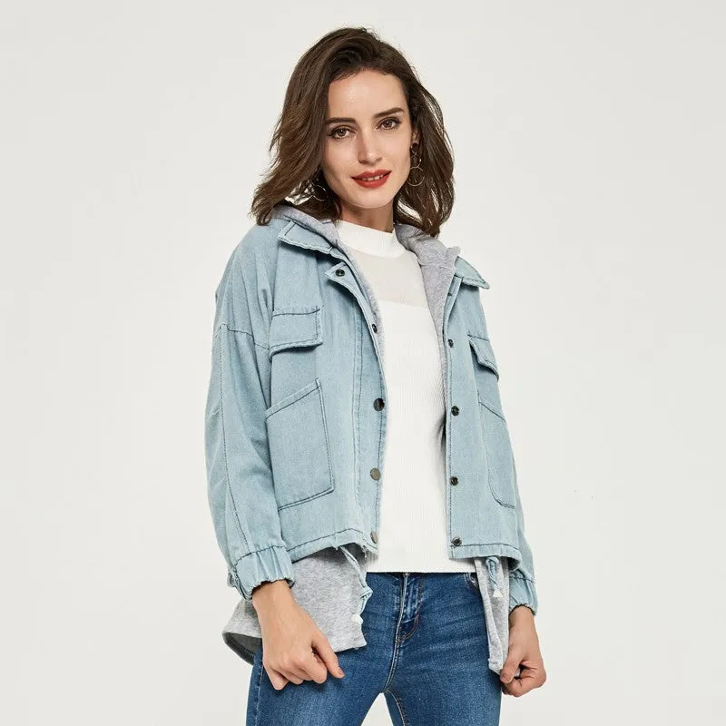 Denim Jacket With Hood