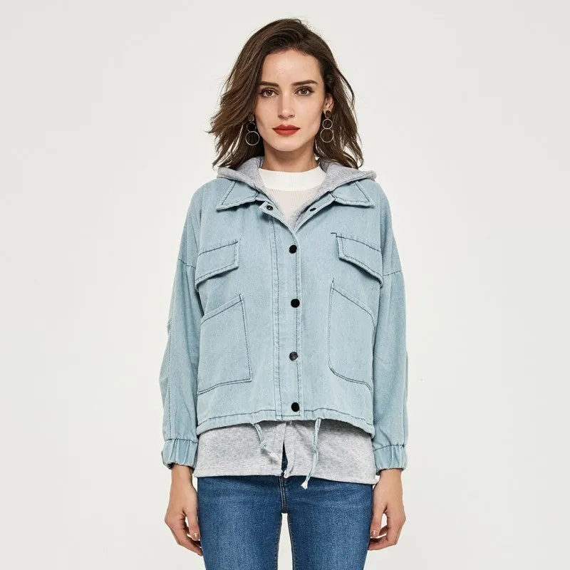 Denim Jacket With Hood