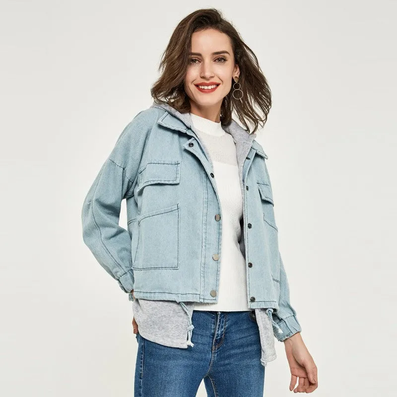 Denim Jacket With Hood