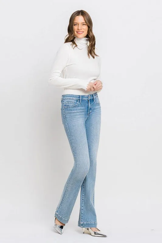 Gracelyn Mid Rise Bootcut Jean (Vervet)