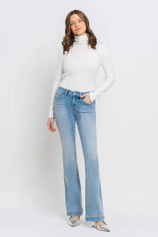 Gracelyn Mid Rise Bootcut Jean (Vervet)