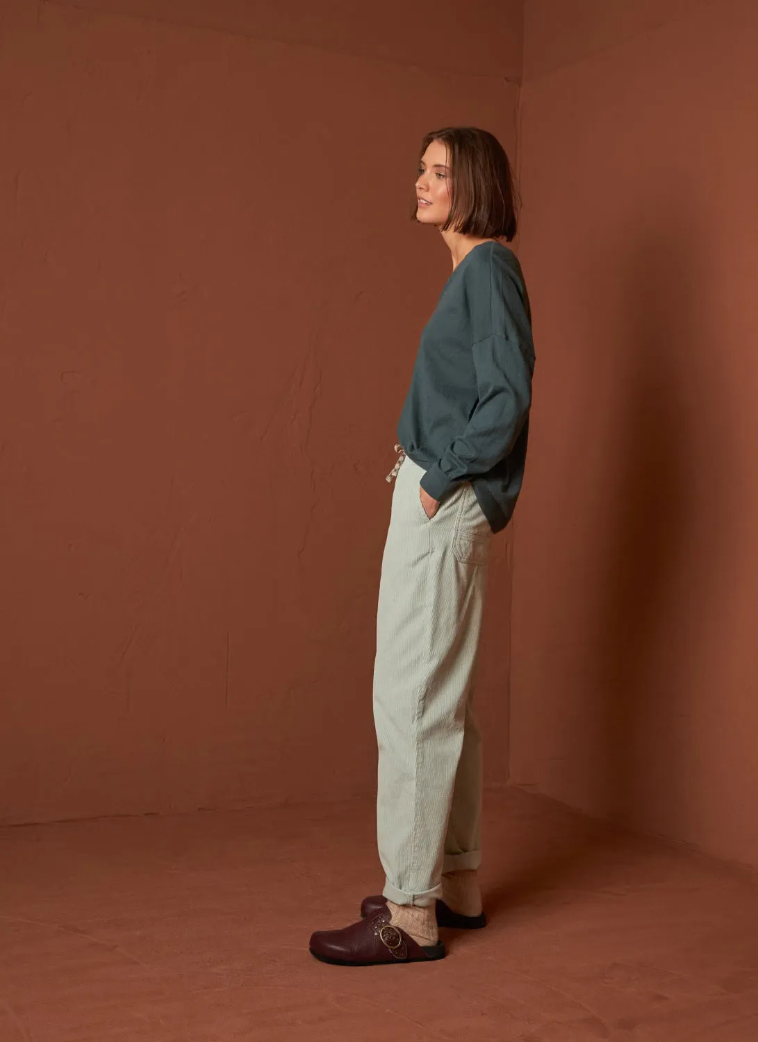 Indi & Cold Sophie Cotton V-Neck Sweater