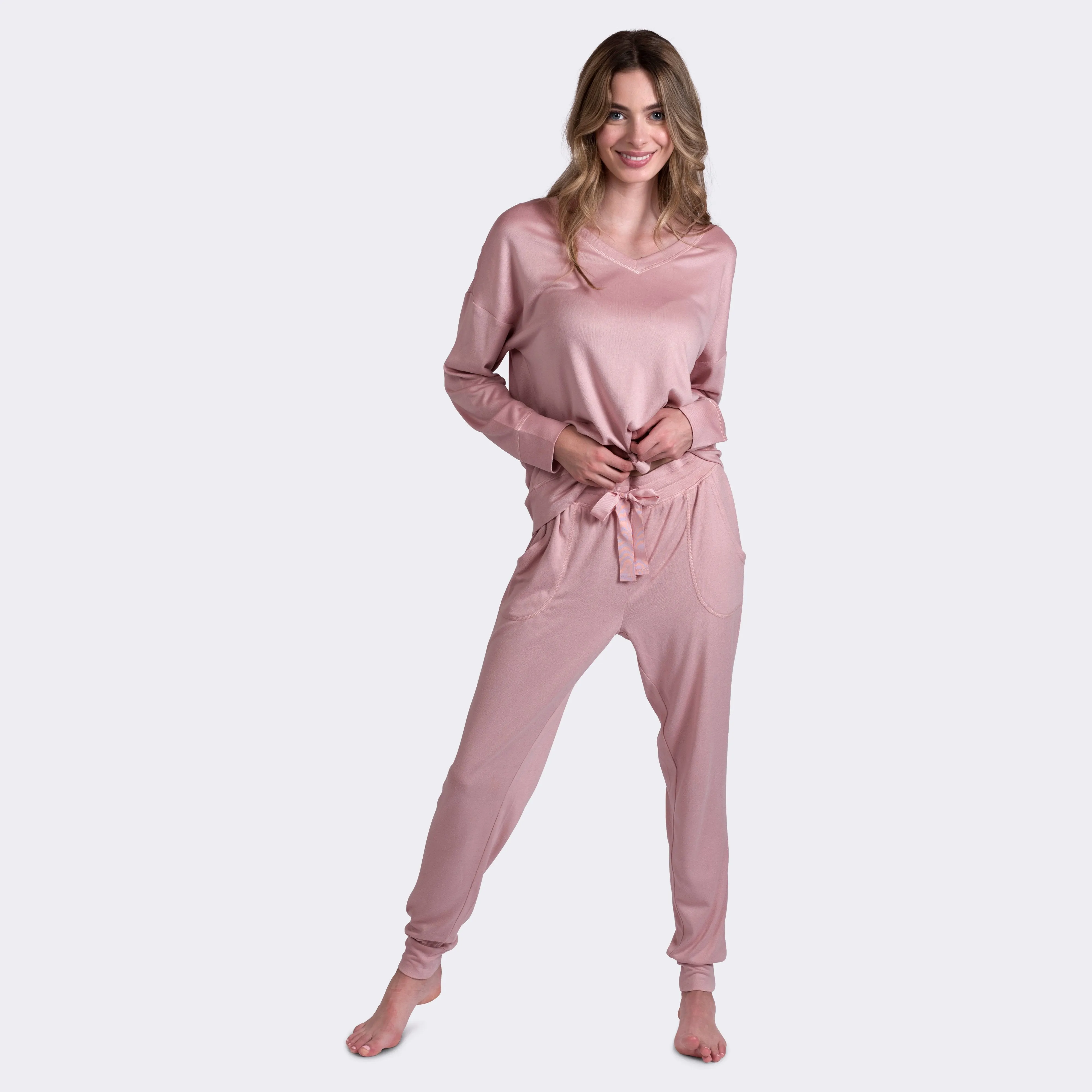 Ladies' 2-PC Pink Super Soft Pajama Set