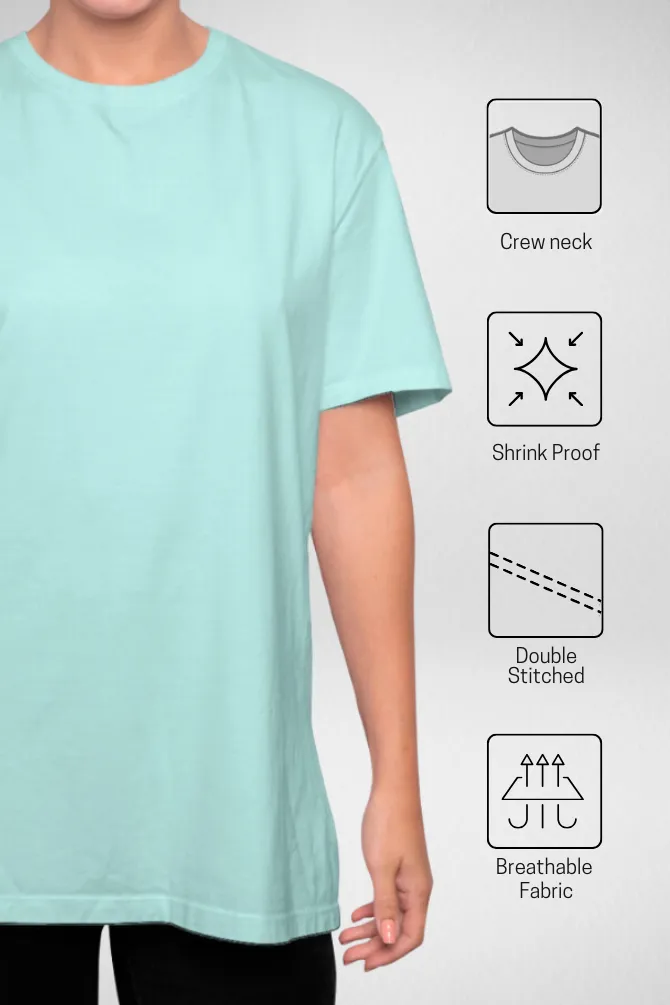 Lavender and Mint Oversized T-Shirts Combo for Women