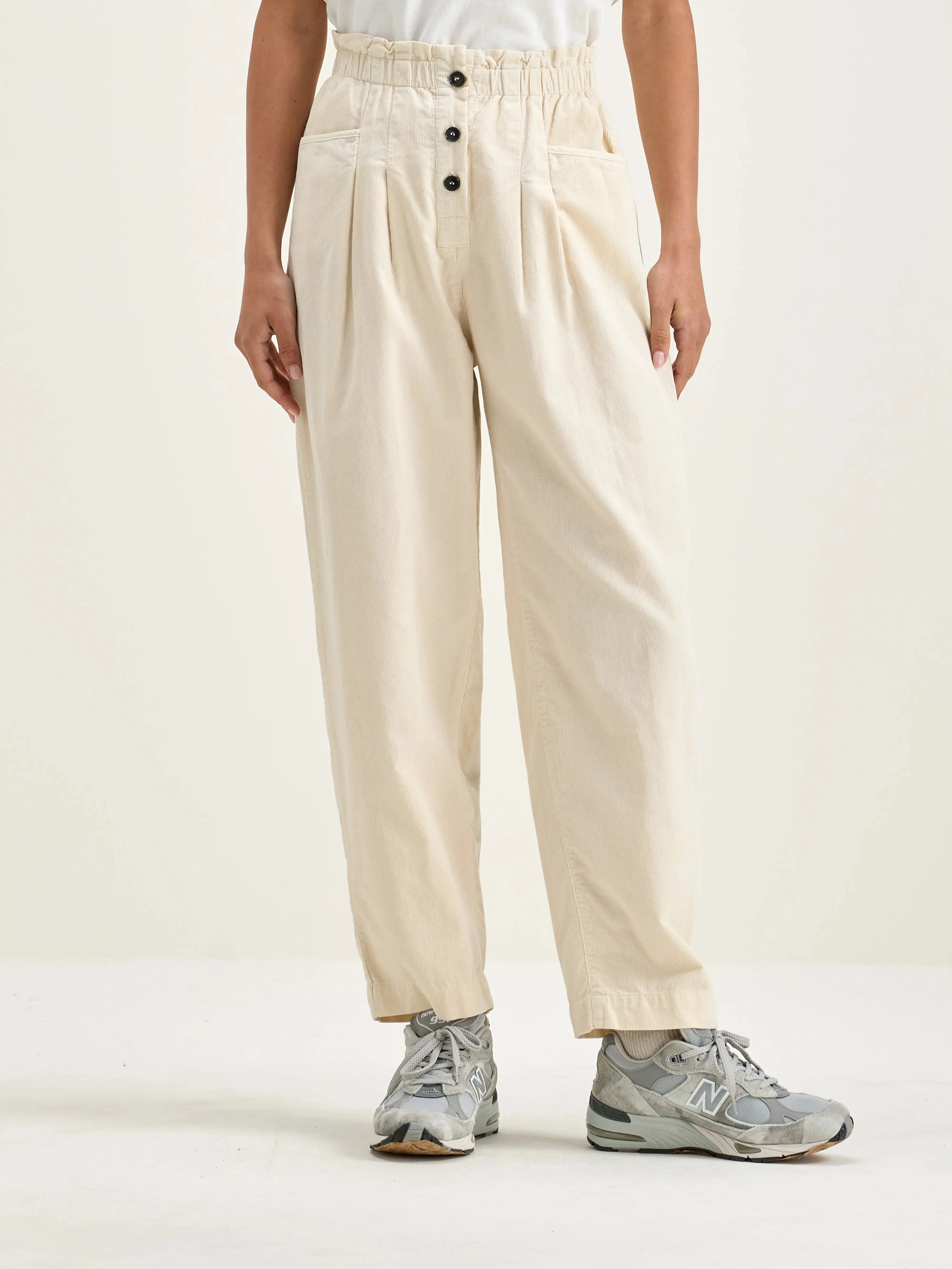 Lilo paperbag trousers (242 / W / CREAM)