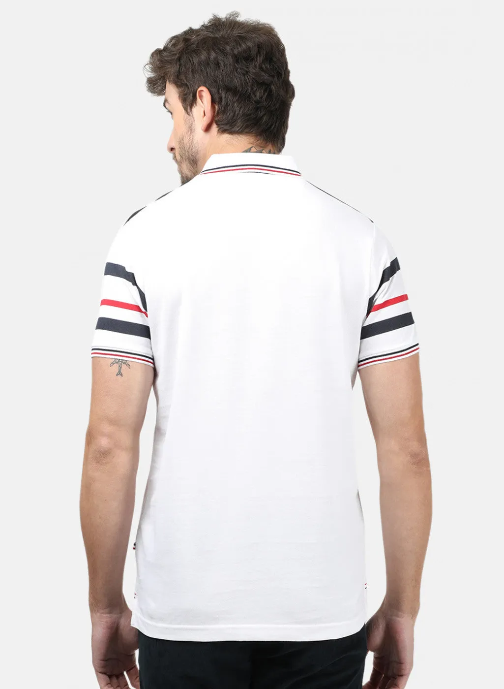 Men White Plain T-Shirts