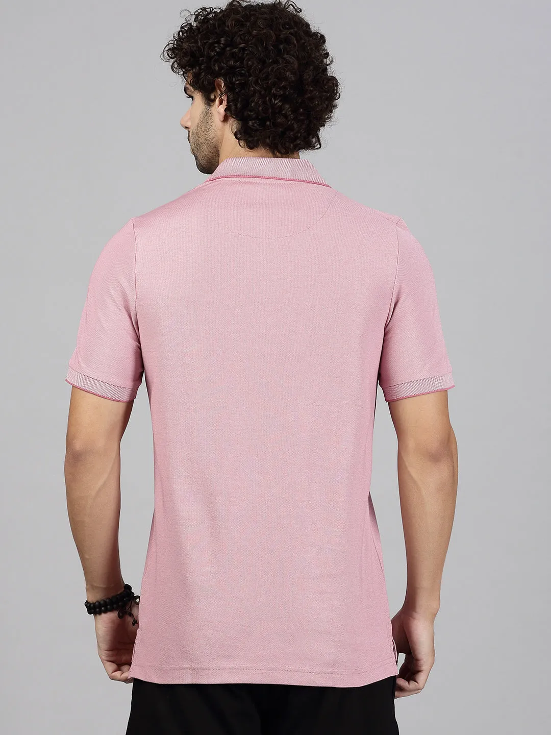 Mens Expert Polo Tshirt with Pocket Heather Rose EP44