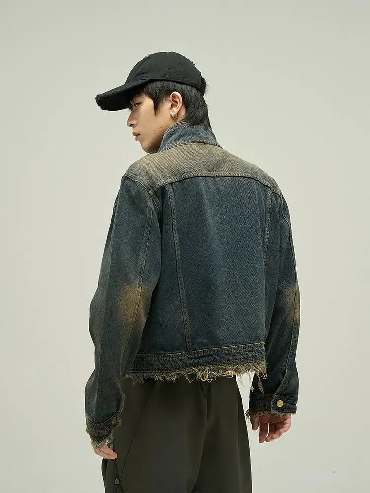 Motorcycle Cropped Denim Jackets