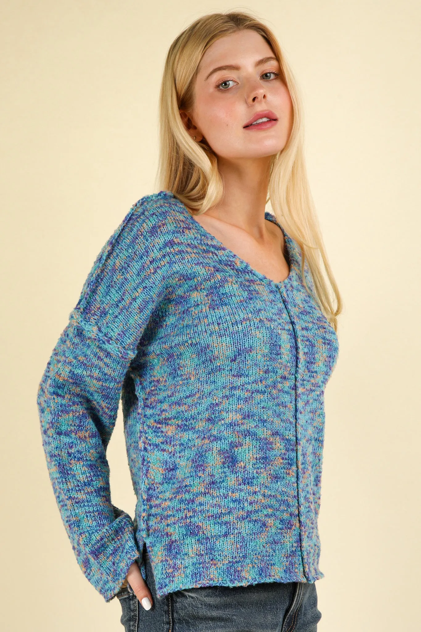 Multi Color Sweater - Blue Mix