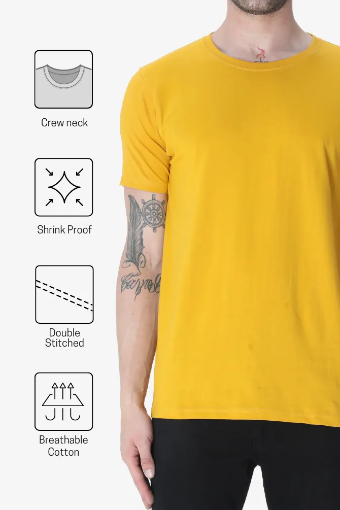 Mustard Yellow T-shirt for men