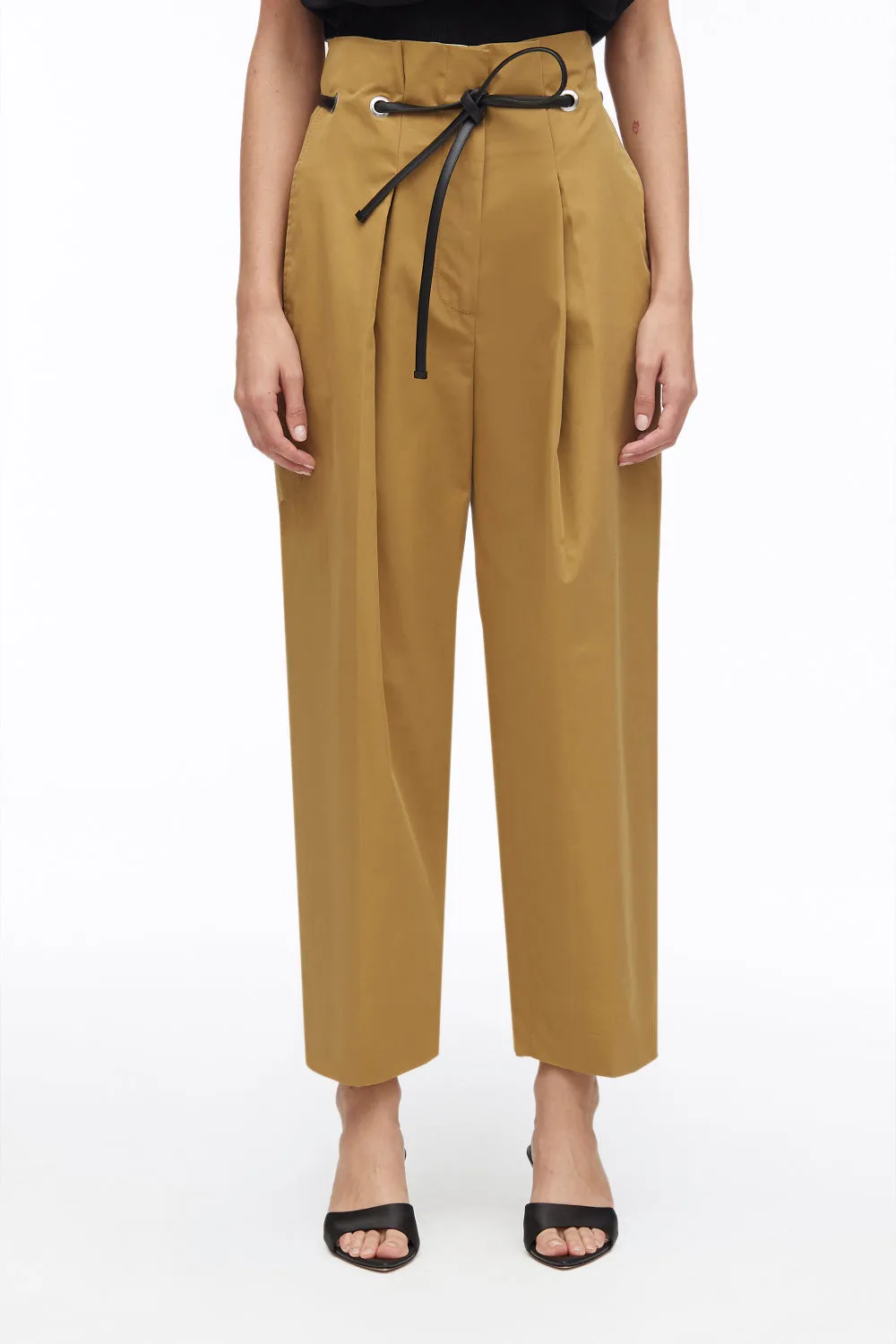 Origami Paperbag-Waist Cropped Trousers