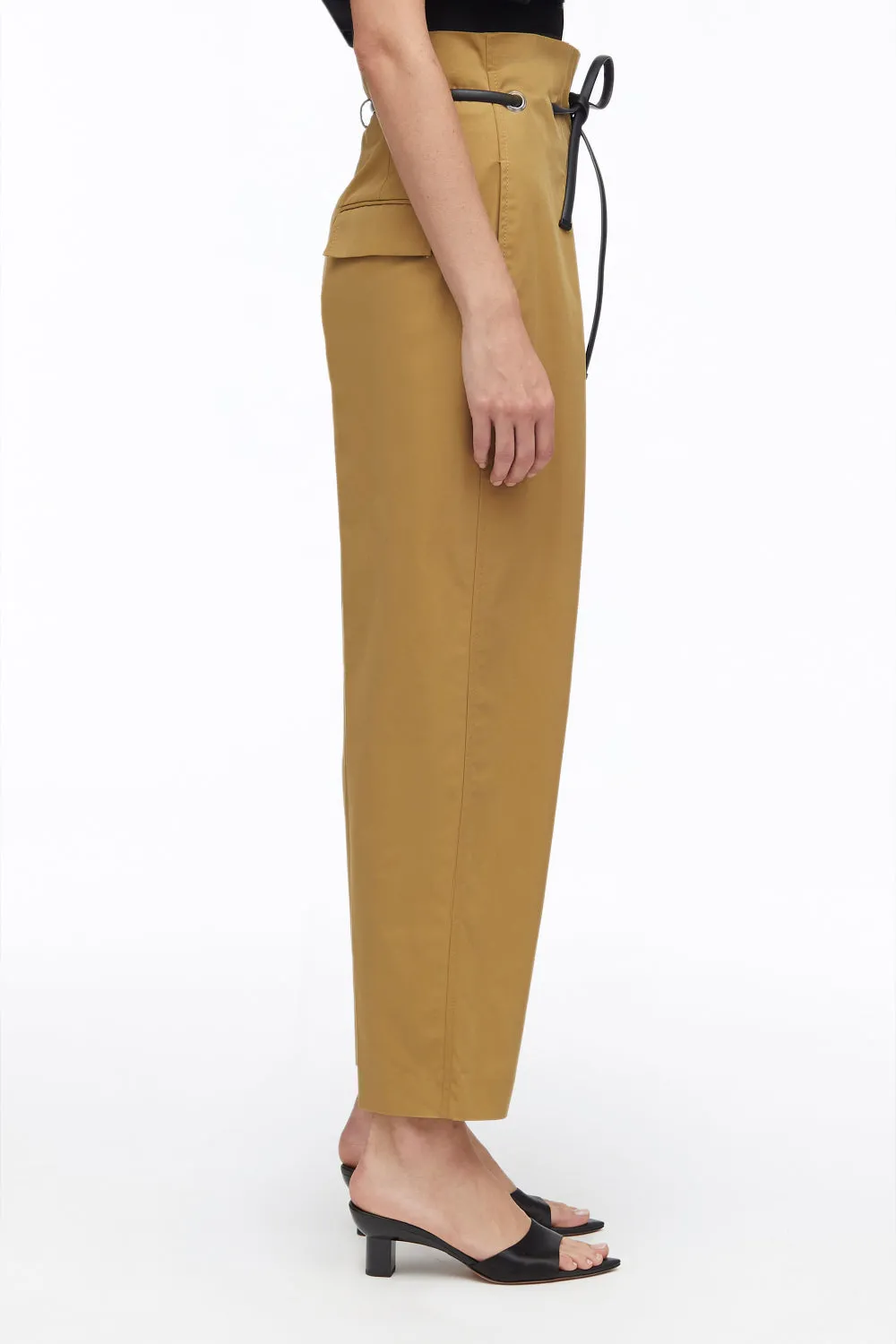 Origami Paperbag-Waist Cropped Trousers