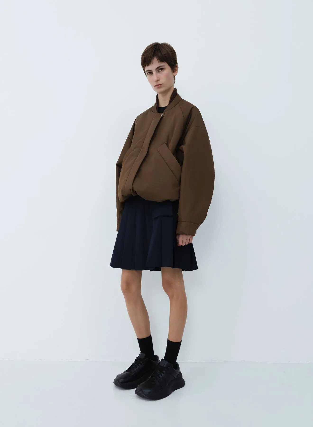 Oversized bomber nylon | breen