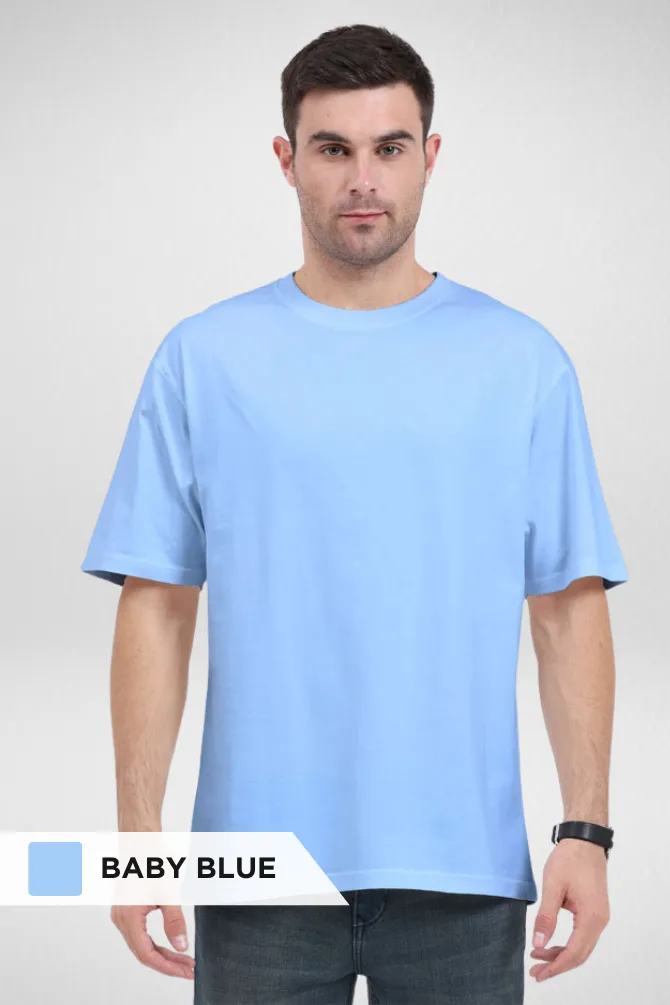 Pack Of 3 Oversized T-Shirts Baby Blue Coral and Lavender for Men