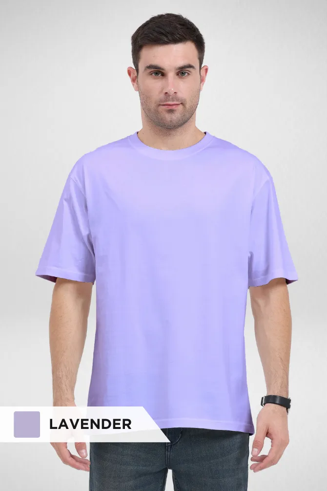 Pack Of 3 Oversized T-Shirts Baby Blue Coral and Lavender for Men