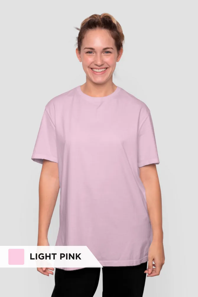 Pack Of 3 Oversized T-Shirts Baby Blue Light Pink and Lavender for Women