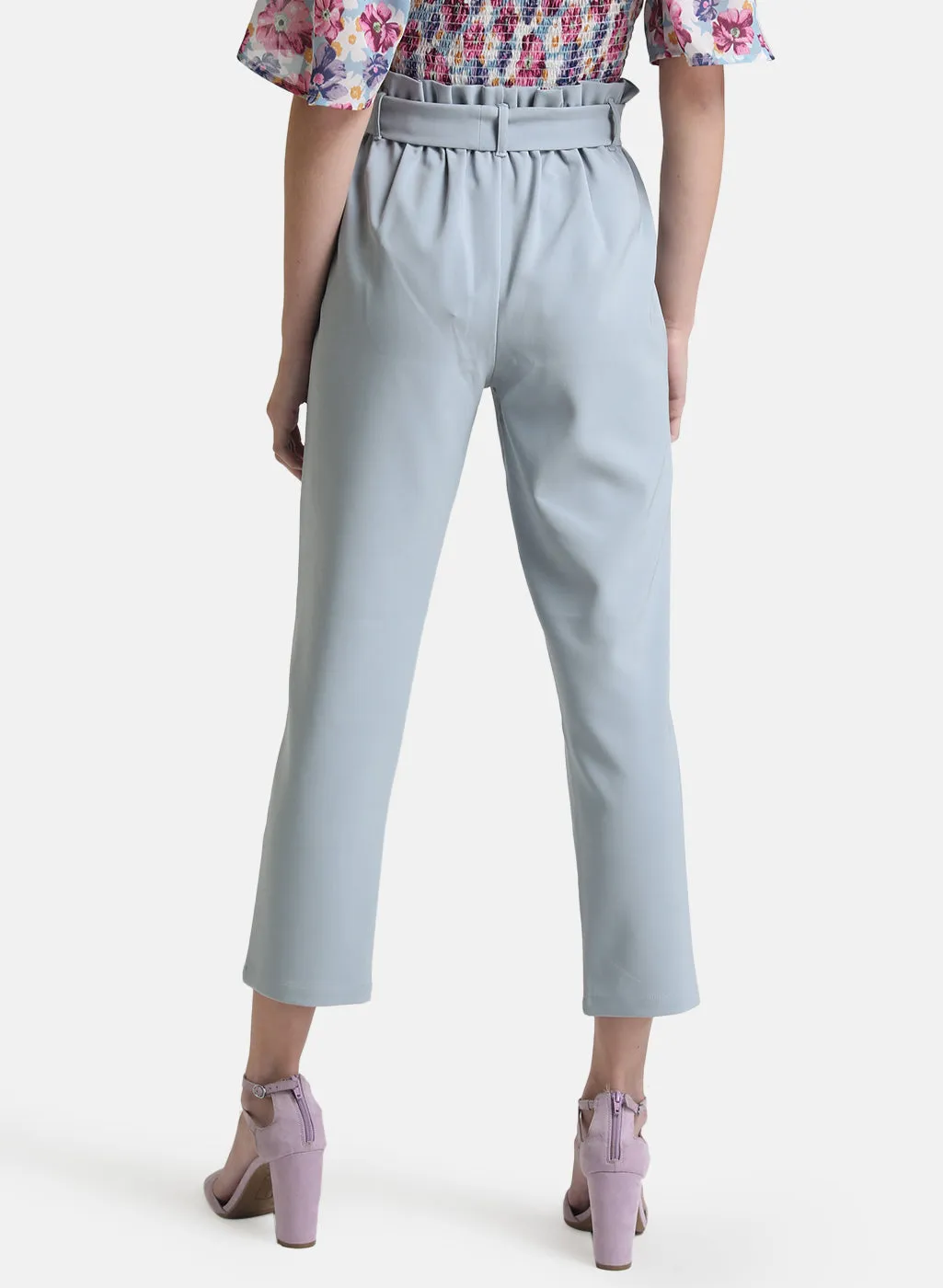 Paperbag Trouser With Belt And Elasticated Waist