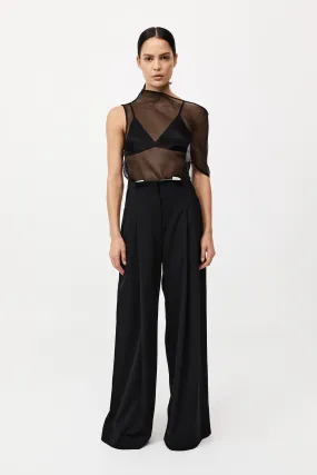 Paperbag Waist Trousers - Black