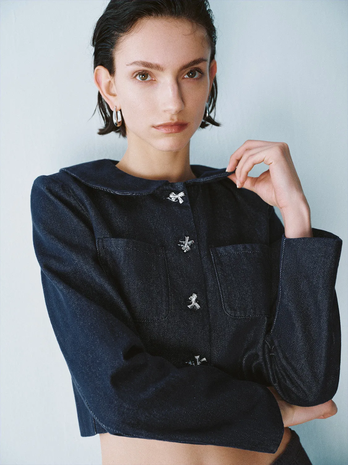 Peter Pan Collar Denim Jackets