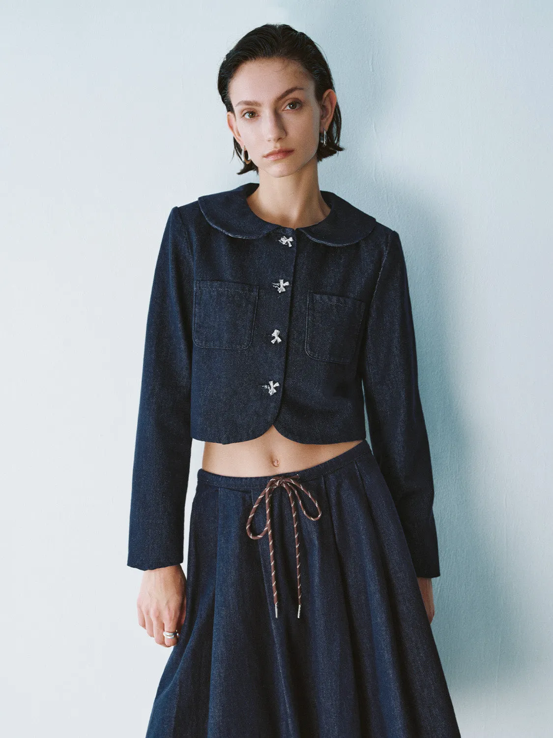 Peter Pan Collar Denim Jackets