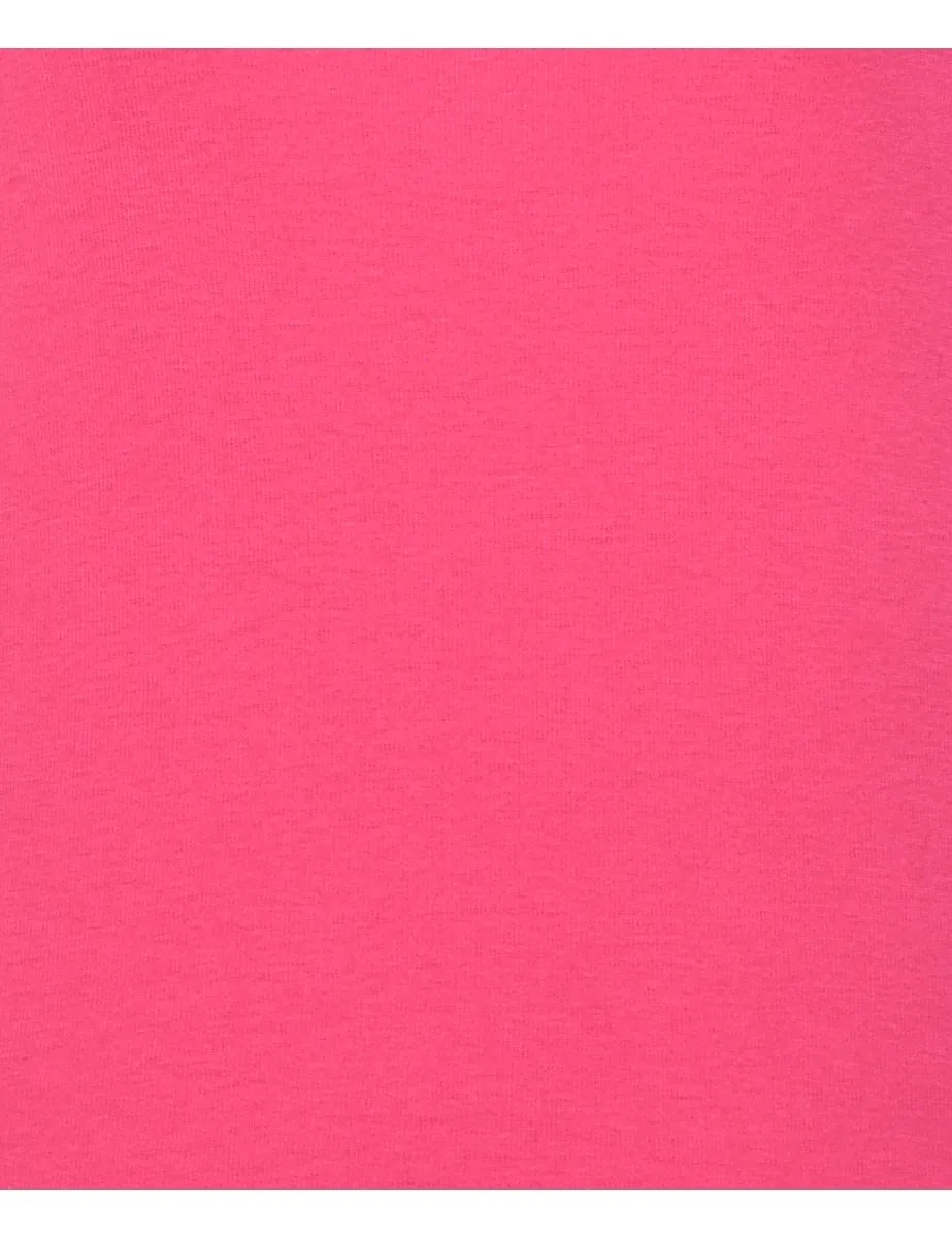 Pink & White Classic Ringer T-shirt - M