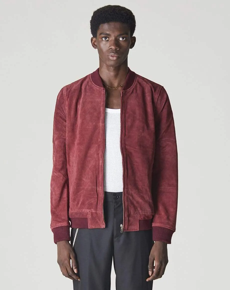 Plato Suede Bomber Mens Jacket | Port