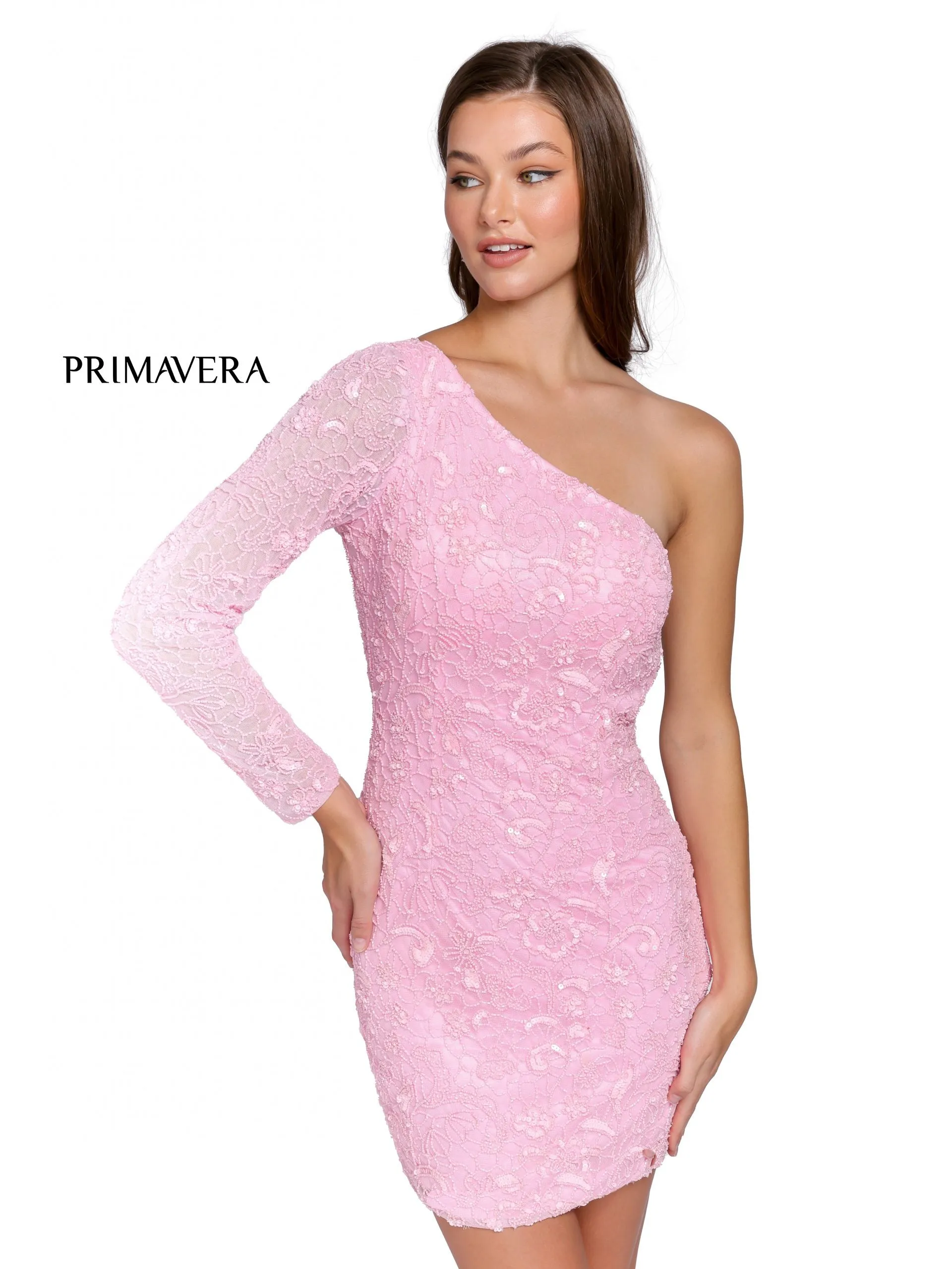 Primavera Couture 3865 Size 2 Short Homecoming dress Fitted sequin beaded cocktail dress