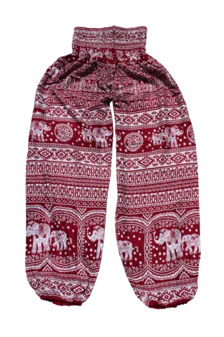 Red Stripe Elephant Pants