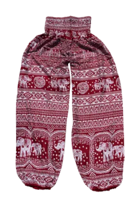 Red Stripe Elephant Pants