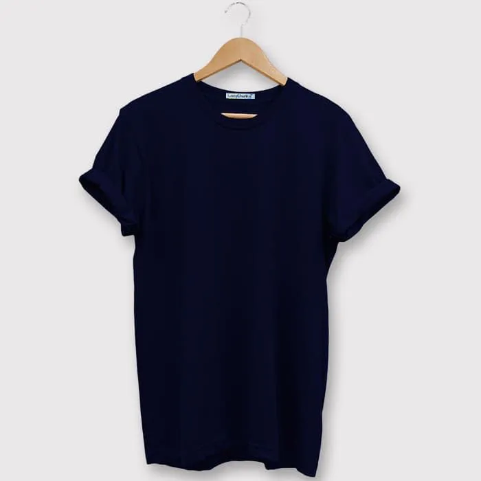 Round Neck Combo "White, Navy Blue & Black" Half sleeves t shirt . (Pack Of 3) by Lazychunks