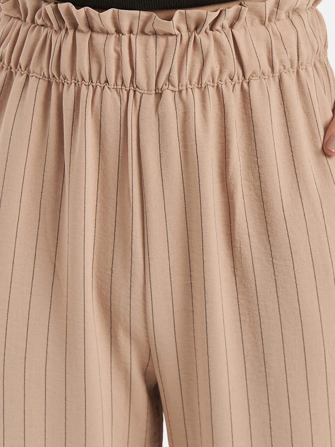 Striped Paperbag Trousers