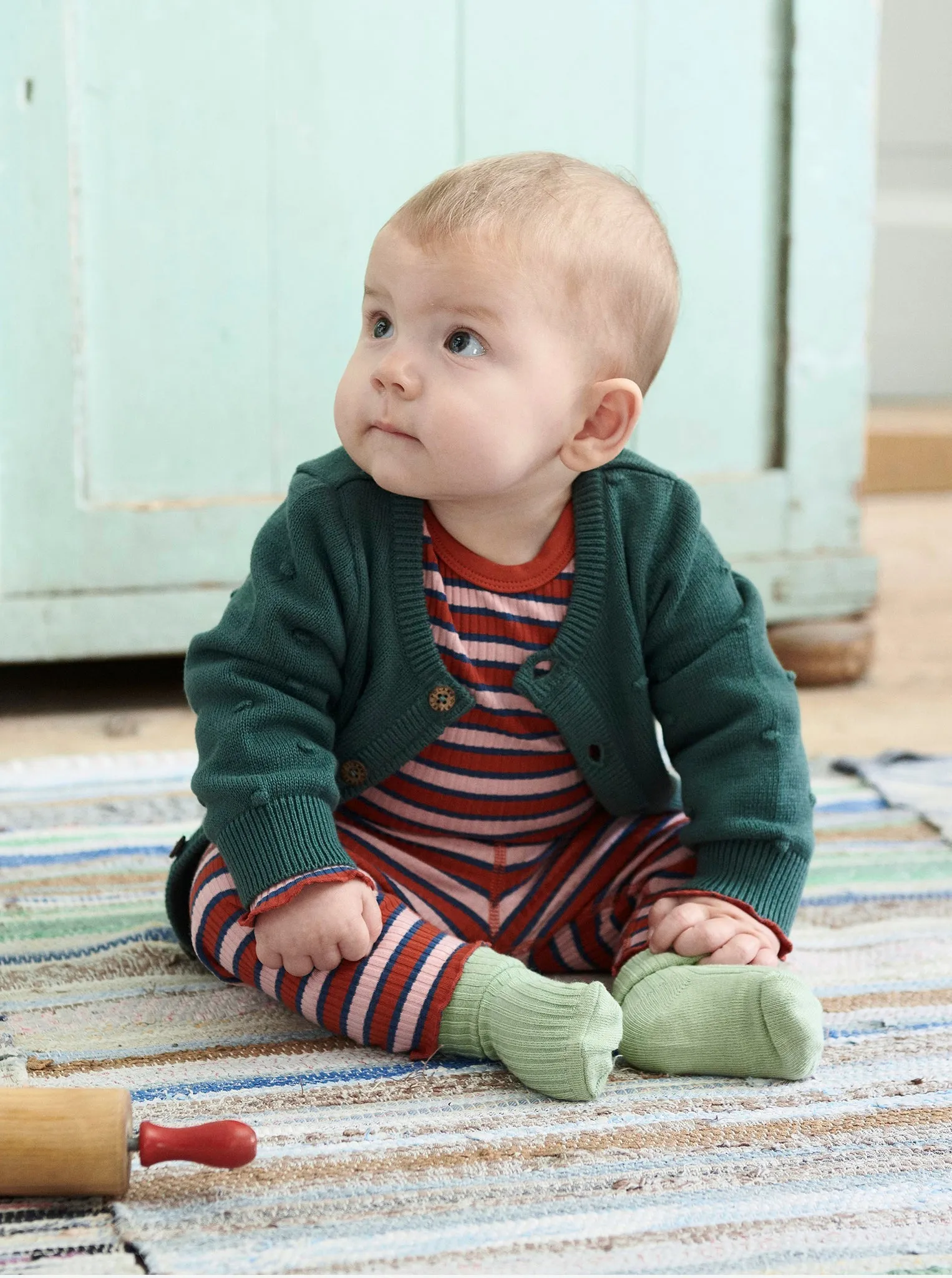 Striped Ribbed Baby Leggings