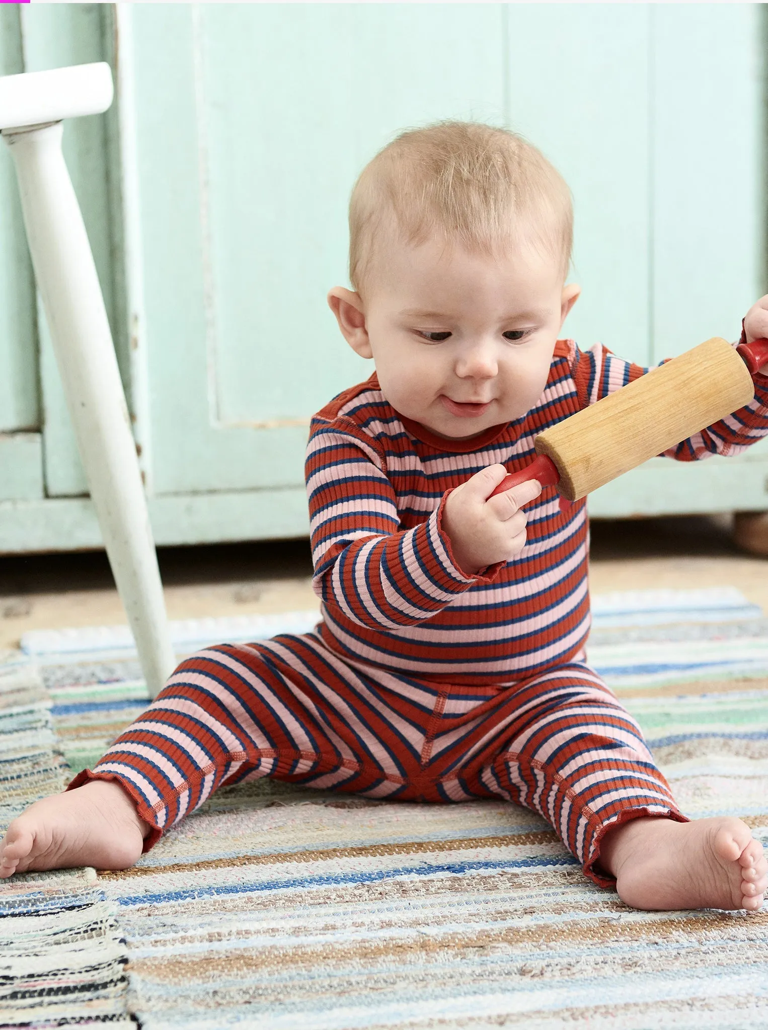 Striped Ribbed Baby Leggings