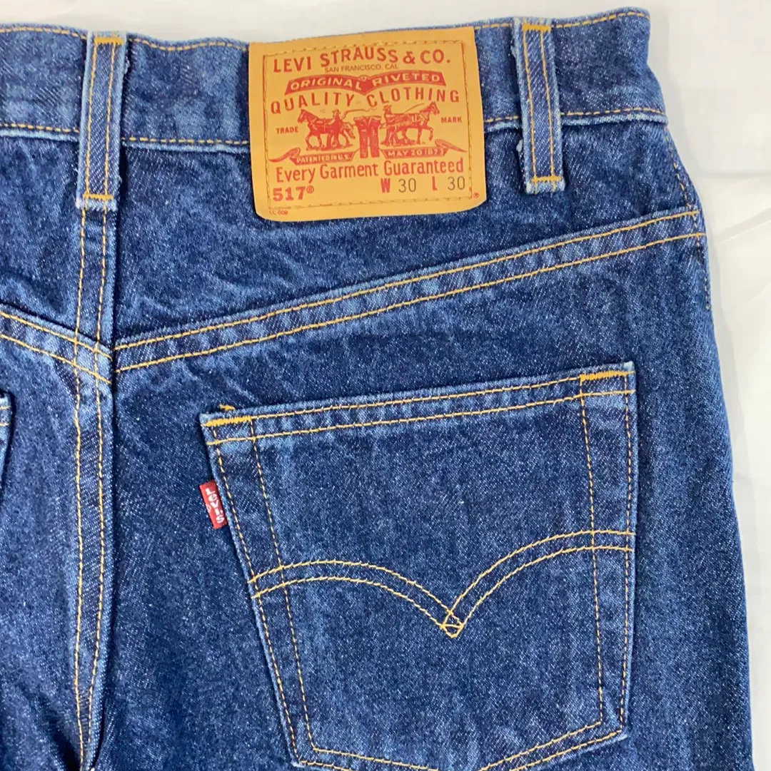 Vintage Levi’s Denim Blue Boot Cut 517 Jeans - 30in