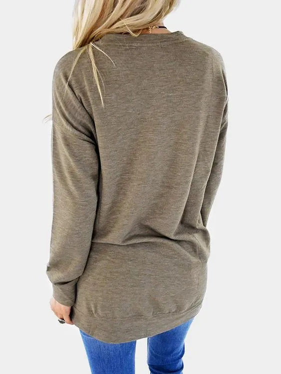 Wholesale Long Sleeve Round Neck Plain Tee